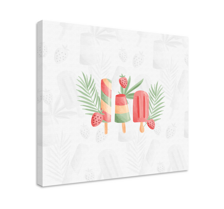 Leinwandbild obst gefrorene fruchtsnacks - TenStickers