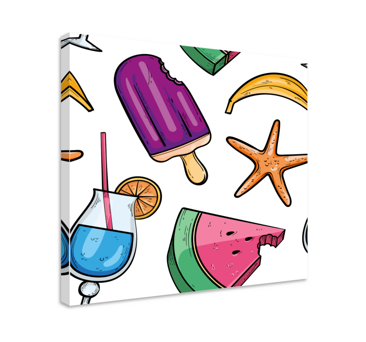 Leinwandbild obst sommerleckereien inspiriert von früchten - TenStickers