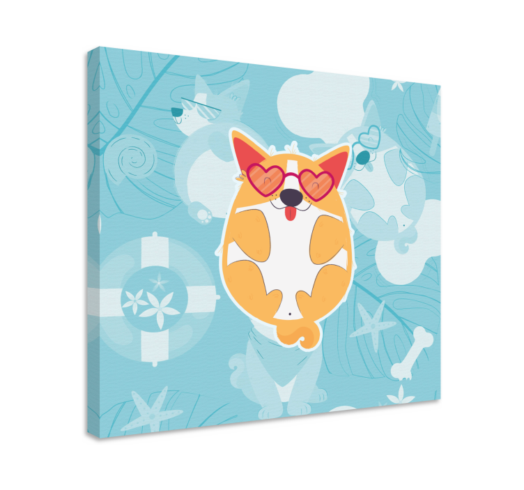 Wandbilder hunde entspannender charme-corgi - TenStickers