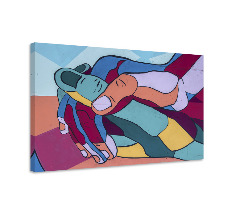Leinwandbild verschlungene hände - TenStickers