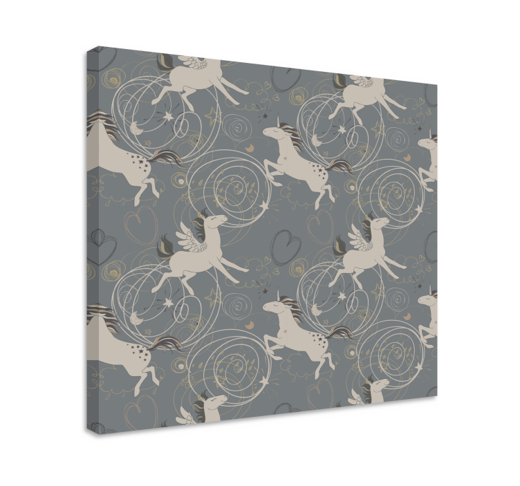 Einhorn wandbild magische geflügelte kreaturen - TenStickers