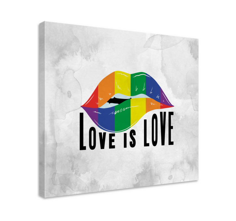 Wandbilder vintage regenbogen lippenumarmung - TenStickers