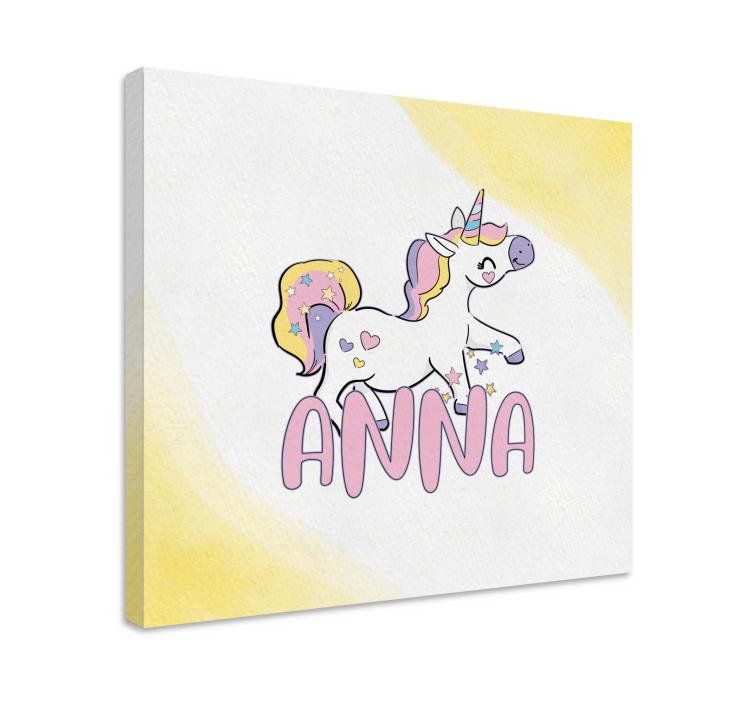 Einhorn wandbild fröhlicher einhorn charakter - TenStickers