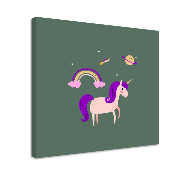 Einhorn wandbild traumhafte einhorn abenteuer - TenStickers