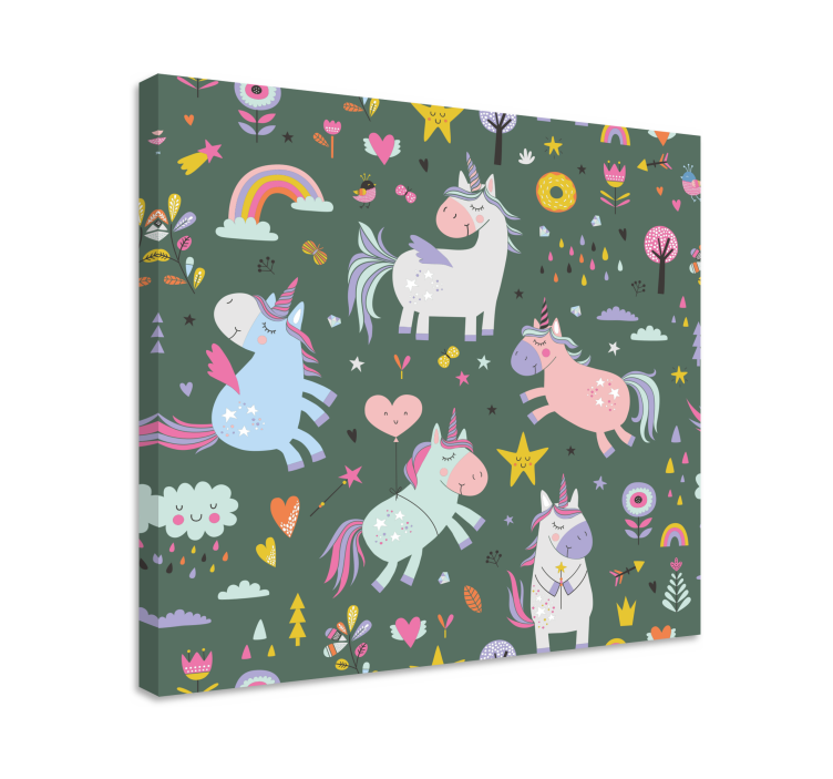 Einhorn wandbild magische einhorn parade - TenStickers