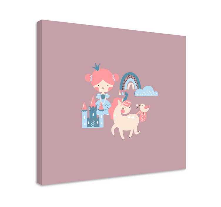 Leinwandbild Babys prinzessin einhorn fantasie - TenStickers