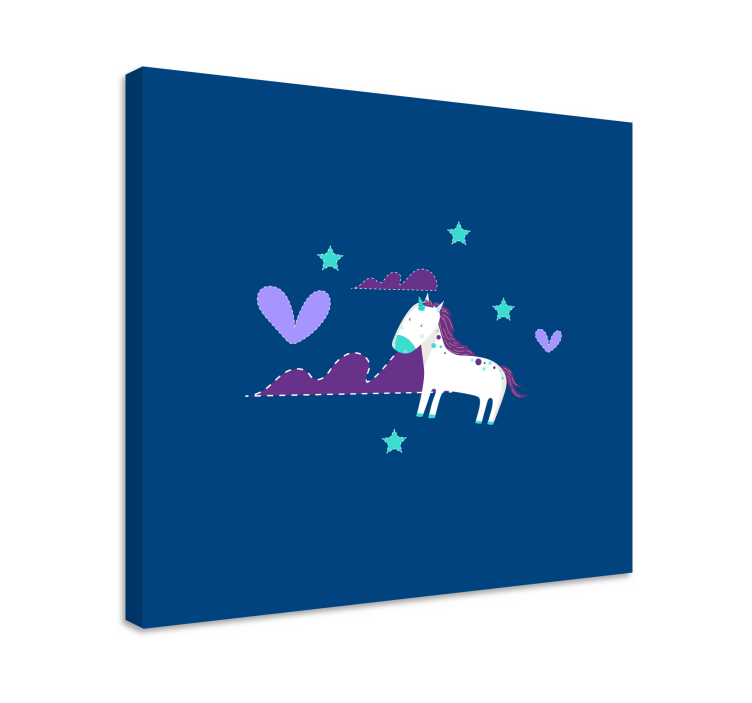 Einhorn wandbild mit bezaubernder einhornszene - TenStickers