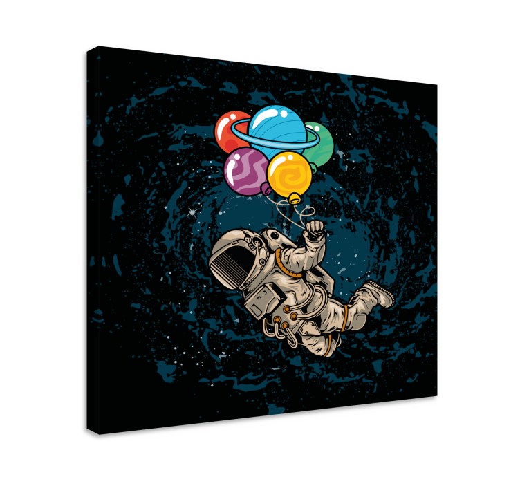 Wandbild gaming astronaut mit ballons - TenStickers