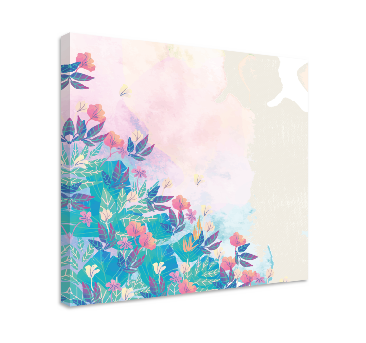 Leinwandbild lebendiger botanischer mix - TenStickers