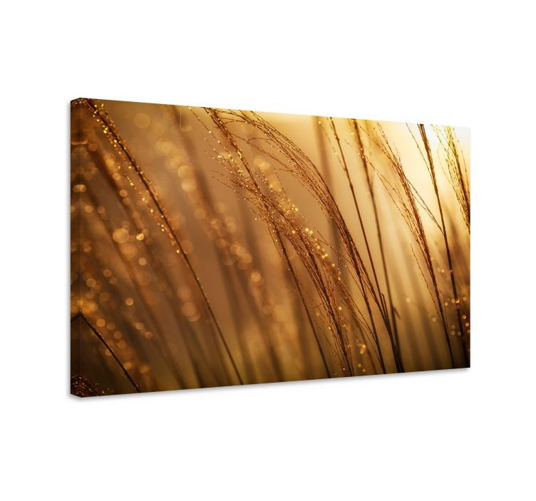 Leinwandbild mit goldener grastextur - TenStickers