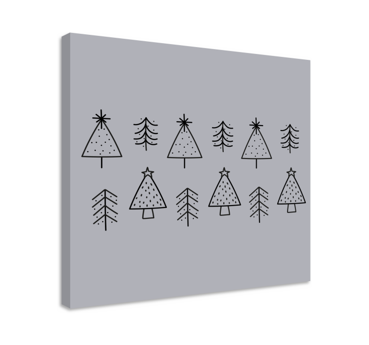Wandbild baum stilisierte weihnachtsbäume - TenStickers