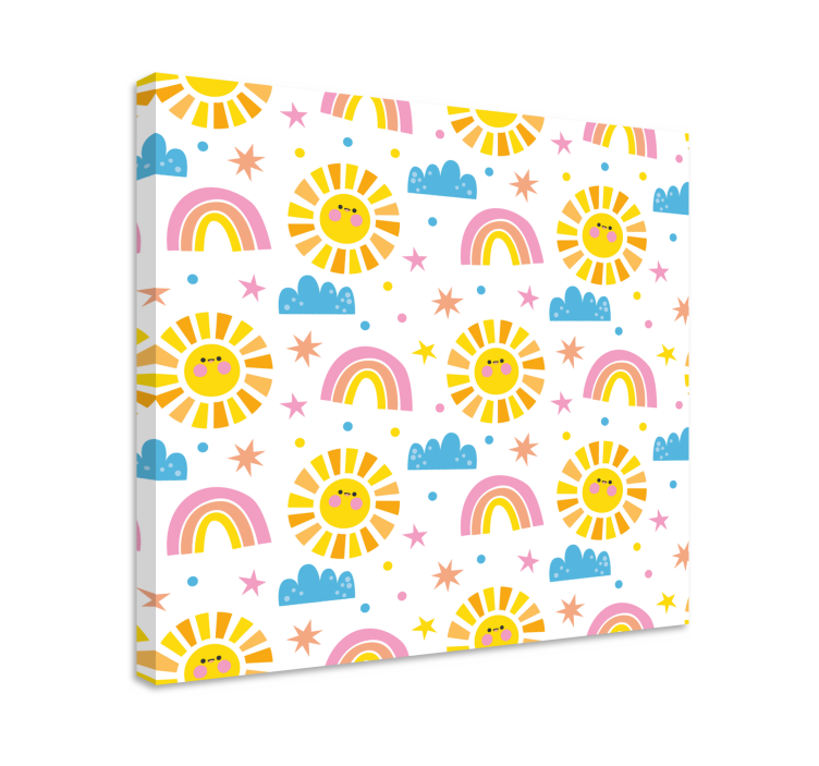 Leinwandbild Menschen fröhliche sonne regenbogen - TenStickers