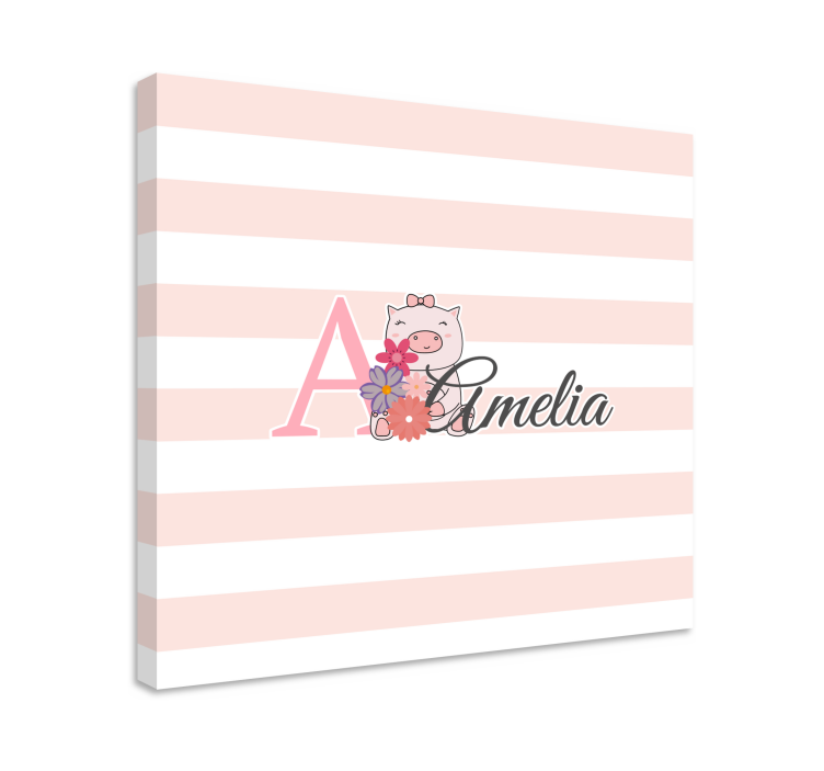 Leinwandbild babys ein verspieltes ferkel - TenStickers