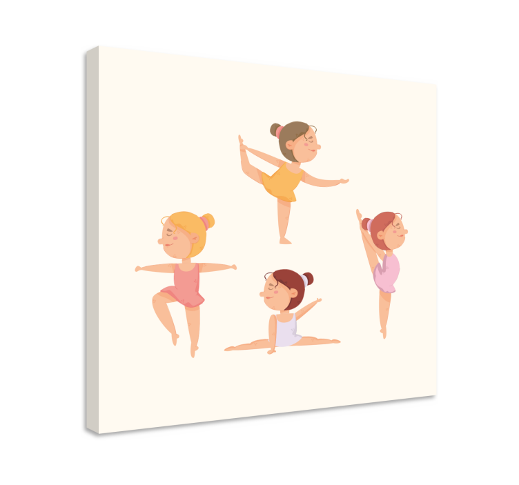 Leinwandbild kinder tanzende ballerinas - TenStickers
