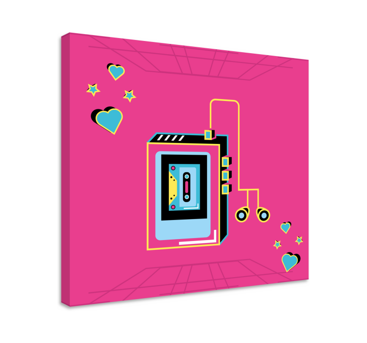 Wandbild musik retro kassette liebe - TenStickers