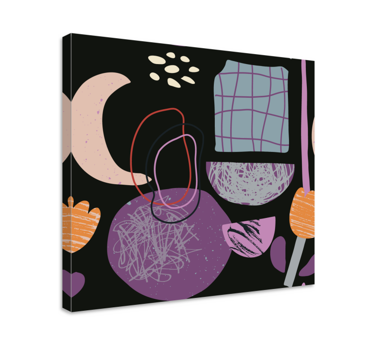 Leinwandbild ornament abstrakte botanische merkmale - TenStickers