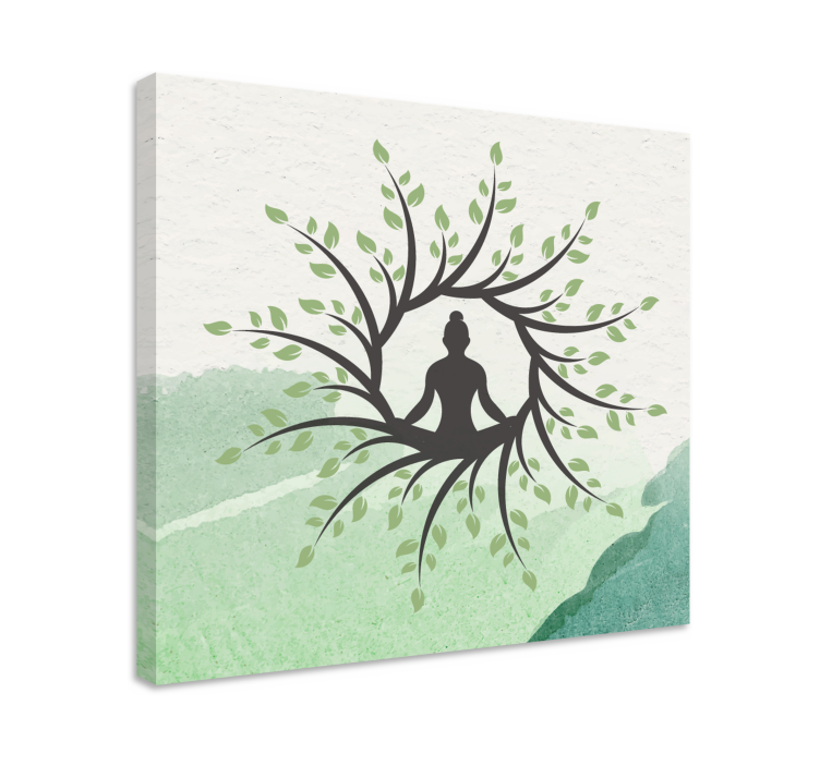 Leinwandbild für Zuhause Yoga-baum-pose - TenStickers