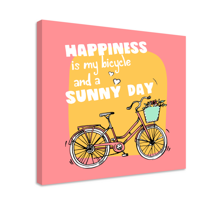 Wandbild motivation fahrrad und sonnentag - TenStickers