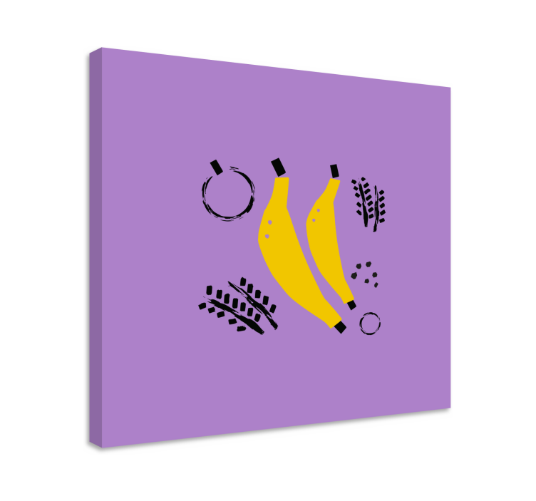 Leinwandbild obst gelbe bananen gestaltung - TenStickers