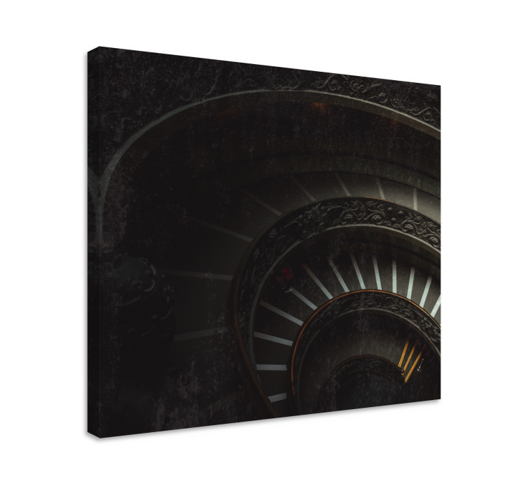 Wandbilder Vintage Dunkle treppenmalerei - TenStickers