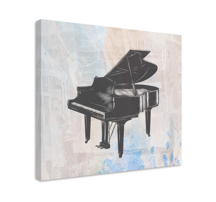 Wandbild musik im stil eines grand pianos - TenStickers