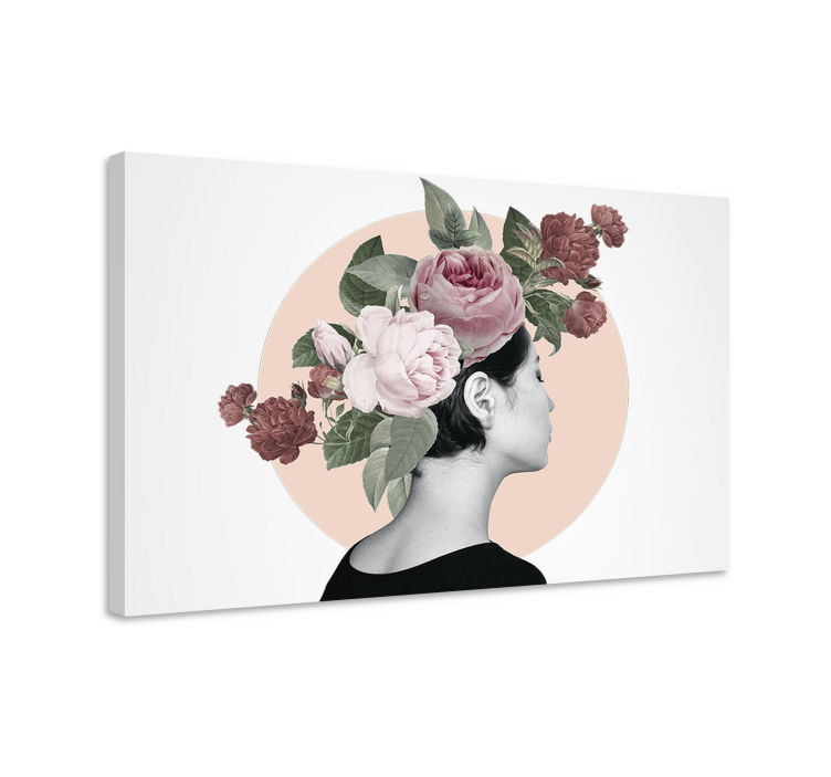 Leinwandbild florales haarkunstwerk - TenStickers