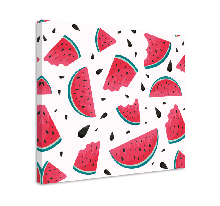 Leinwandbild obst erfrischende wassermelonen scheibe - TenStickers