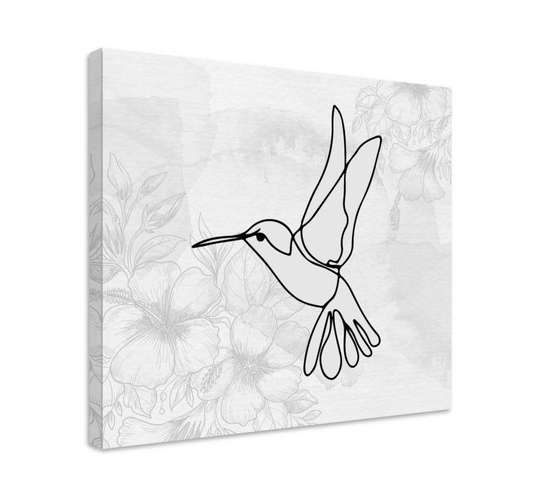 Leinwandbild vogel elegante kolibri-silhouette - TenStickers