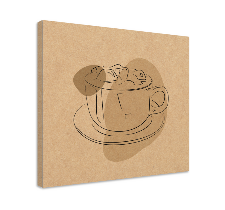 Leinwandbild kaffeetassen illustration - TenStickers