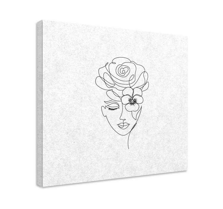 Leinwandbild Flur Minimalistische gesichtslose frau - TenStickers