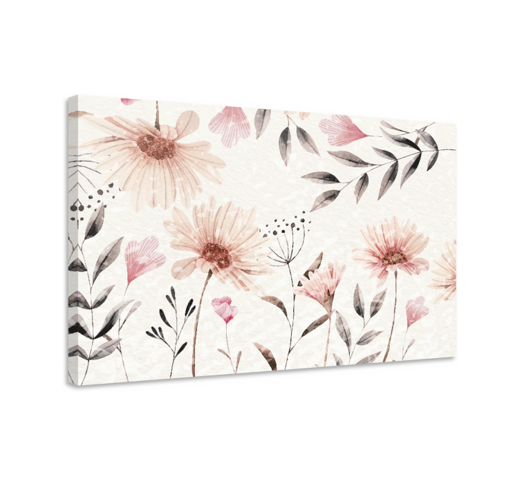 Leinwandbild Blume Aquarell fabelhafte blumen - TenStickers