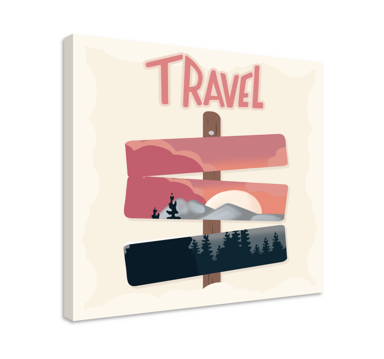Leinwandbild reisewegweiser - TenStickers