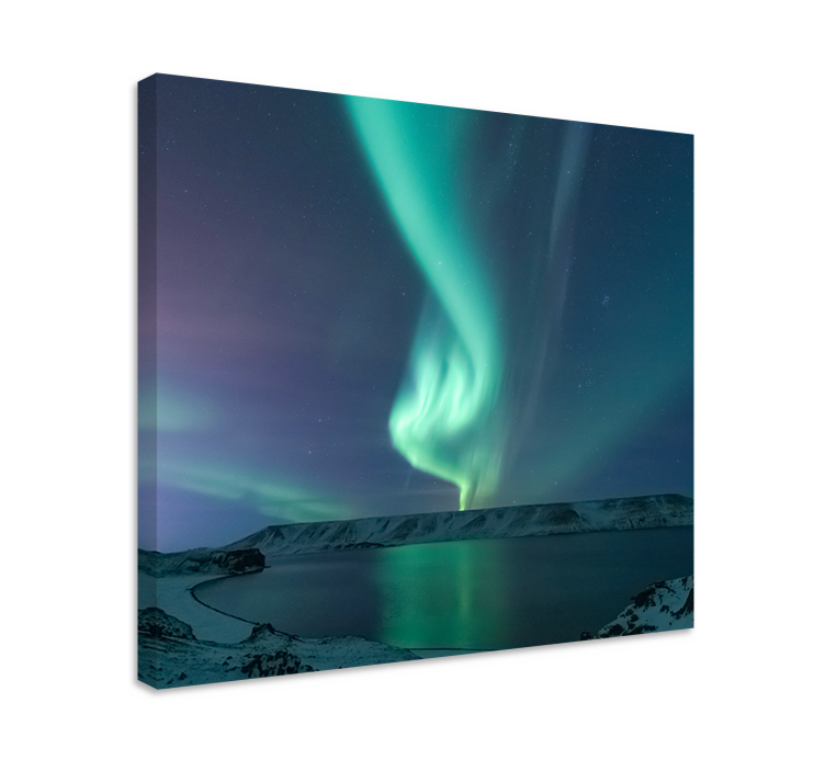Wandbilder landschaft aurora borealis anzeige - TenStickers