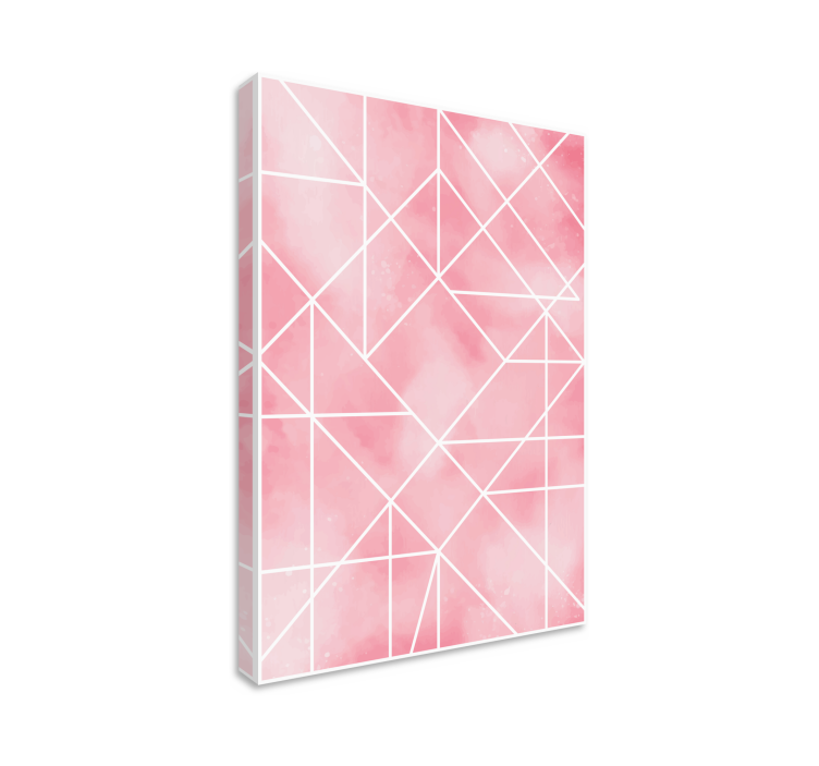 Geometrische wandbilder geometrisches pink muster - TenStickers