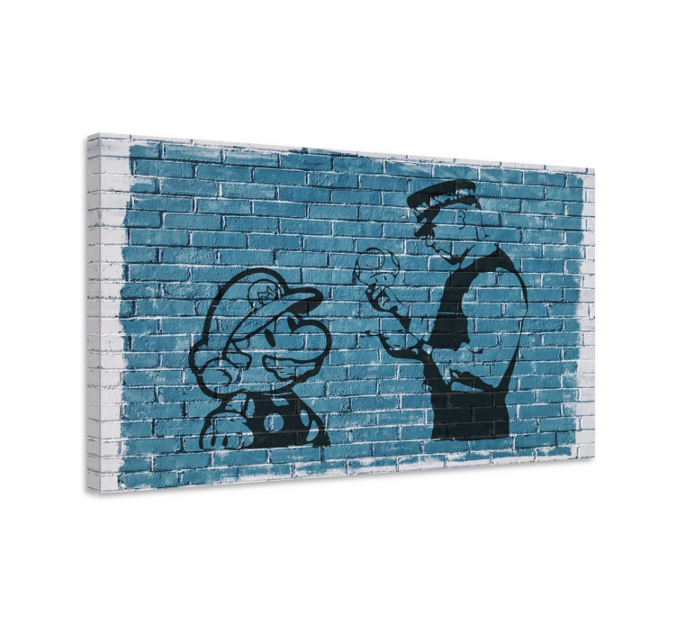 Wandbild gaming mario und officer - TenStickers