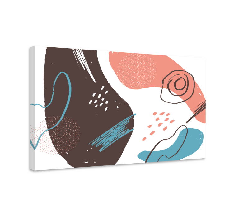 Leinwandbild abstrakt dynamische künstlerische formen - TenStickers