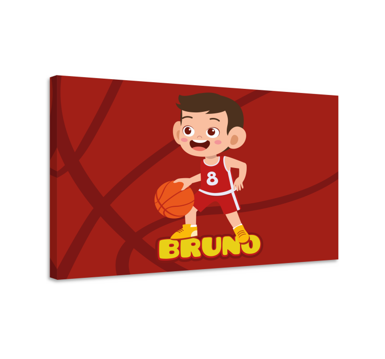 Leinwandbild sport fröhlicher basketballspieler - TenStickers