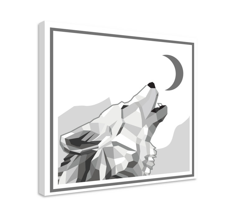 Wandbilder hunde heulender wolf - TenStickers