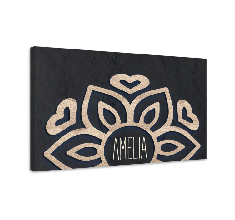 Buddha bilder leinwand mit blumenmotiv und herzen - TenStickers
