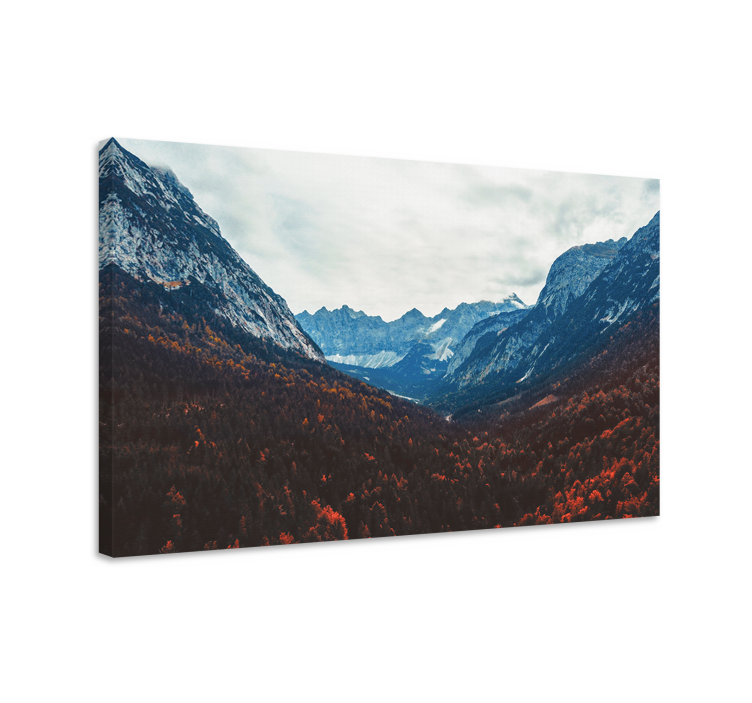Wandbilder landschaft bergtal aussicht - TenStickers