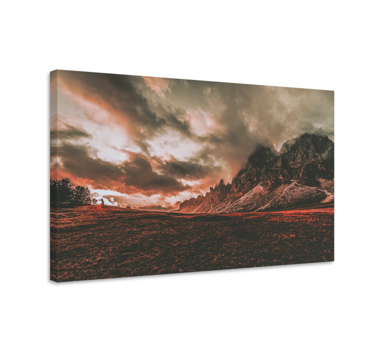 Wandbilder landschaft dramatischer bergsunset - TenStickers