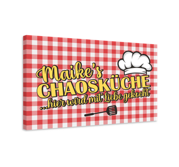 Leinwandbild personalisiert Chaosküche mit Name - TenStickers