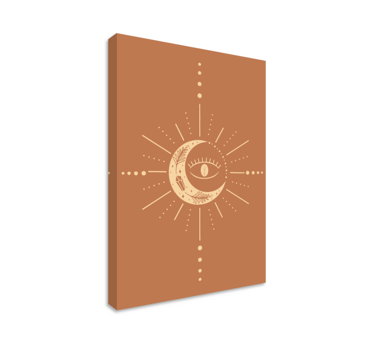 Leinwandbild abstrakt himmlisches halbmond-design - TenStickers