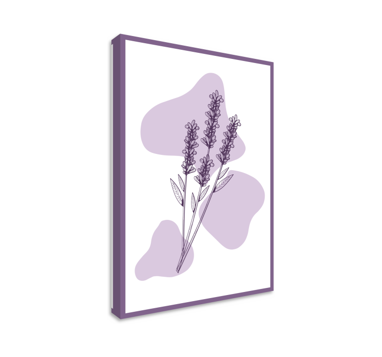 Leinwandbild Blume zeichnung lavendelpflanze - TenStickers
