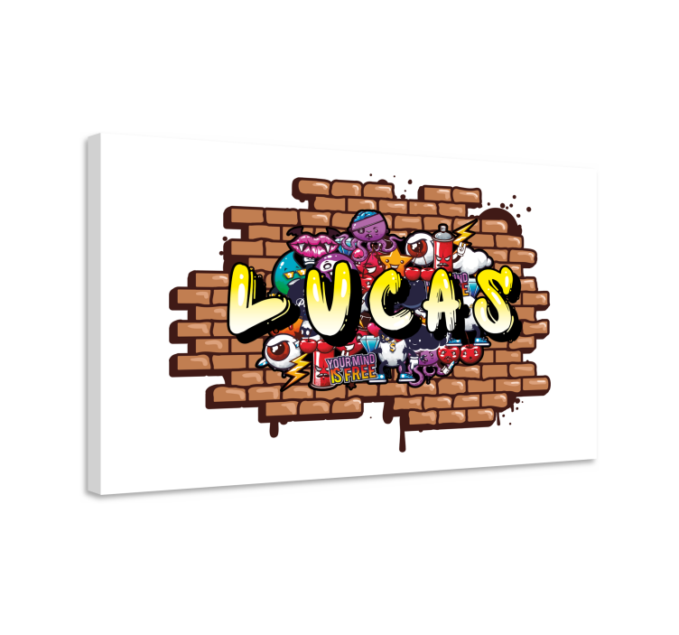 Leinwandbild Kinderzimmer Custom Name Grafitti - TenStickers