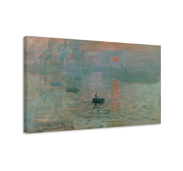 Kunst auf Leinwand "Monets Eindruck Sonnenaufgang" - TenStickers