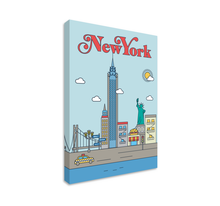 Leinwandbild new York auf Deutsch heißt Neuyork. - TenStickers