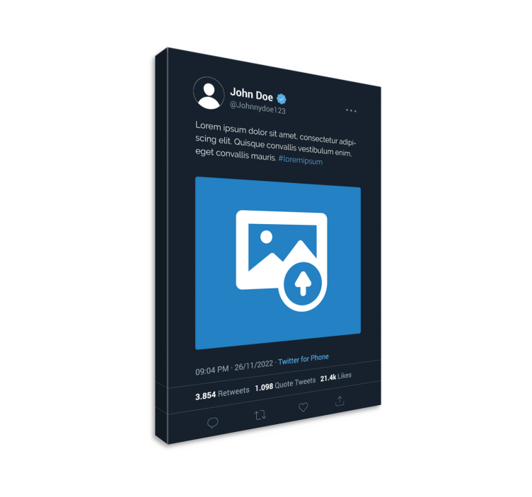 Leinwandbild personalisiert x twitter-bildschirm - TenStickers