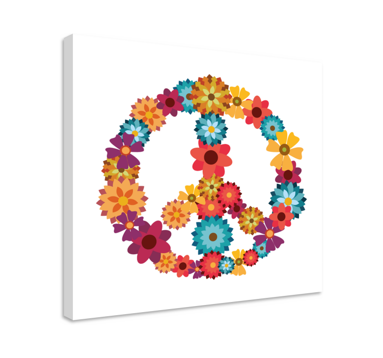 Leinwandbild Blume hippie-symbol - TenStickers
