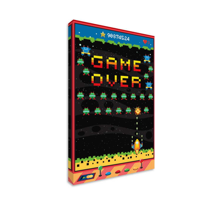 Leinwandbild Gaming Arcade Game Over - TenStickers